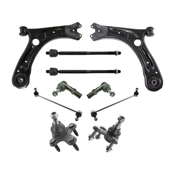 Front Control Arm Ball Joint Tie Rod and Sway Bar Link Kit 10 Piece - Compatible with 2012 - 2021 Volkswagen Passat 2013 2014 2015 2016 2017 2018 2019 2020
