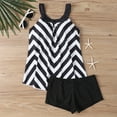 thumbnail image 5 of Tankini Swimsuits for Women Two Piece Tummy Control Bathing Suits,Trendy Print Swim Tank Tops with Boy Shorts White S, 5 of 6