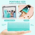 thumbnail image 3 of Wide Tooth Comb for Curly Hair Wet Dry Hair, No Handle Detangler Comb Styling Shampoo Comb (Cyan, 2 Pieces), 3 of 6