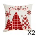 thumbnail image 1 of 6xFunda de Almohada, Funda de Almohada Protectora de Navidad para Restaurante, Regalo, Hogar, Estilo D 2 piezas, 1 of 7