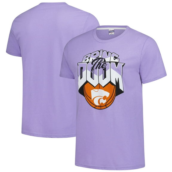 Unisex-Charlie Hustle Lavender Kansas State Wildcats Bring the Doom Tri-Blend T-Shirt