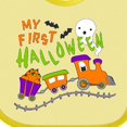 thumbnail image 4 of Inktastic My First Halloween- Train with Pumpkins, Bats, Cat,and Ghost Boys or Girls Baby Bib, 4 of 4