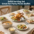 thumbnail image 4 of Silverware Set for 12, 65 Piece Stainless Steel Flatware Cutlery Fork and Spoon Set with Serving Utensils Set, Dishwasher Safe, Gift Package for Wedding Housewarming, 4 of 7
