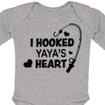 thumbnail image 4 of Inktastic I Hooked Yayas Heart with Fishing Rod Boys or Girls Long Sleeve Baby Bodysuit, 4 of 5