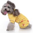 thumbnail image 5 of Pijamas para perros y gatos, mono, ropa, suéter cálido para perros, abrigo polar para perros, ropa para cachorros, pijamas para perros pequeños y medianos (amarillo) BRI  Rojo Verde, 5 of 5