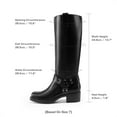 thumbnail image 3 of Dream Pairs Womens Square Toe Pull-On Knee-High Riding Boots with Low Block Heel, 3 of 5