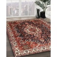 thumbnail image 3 of Ahgly Company Machine Washable Indoor Square Traditional Saffron Red Area Rugs, 7' Square, 3 of 7