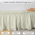 thumbnail image 3 of CCNY Wrap Around Style Bed Skirt Queen Ivory 15" Microfiber Bed skirt, 3 of 6