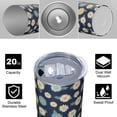 thumbnail image 4 of Pioneer Flower Floral Print Pattern 20oz Skinny Tumbler with Straw & Lid, Double Wall Vacuum Insulated Cup, Leak-Proof, Cup Holder Friendly, Hot 6H Cold 12H, 4 of 6
