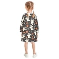 thumbnail image 3 of Girls' long-sleeved dress Halloween Ghost Stars Girls' A-line dress with ribbed cuffs Soft and comfortable, 3 of 6