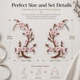thumbnail image 7 of 2Pcs Cherry Blossom Iron On Patches, Large Floral Embroidery Applique Patches for Clothing, Jackets, Jeans, Bags, DIY Decor Repair(Pink), 7 of 7