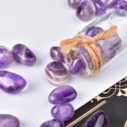 Topboutique Amethyst 0.22 lb Healing Crystals Stones Set Bulk Crystals Tumbled Polished Irregular Crystal Stones Colored Rocks Amethyst Gemstones for Vase Filler Decor,Size 10-20 mm(0.4-0.8 in)