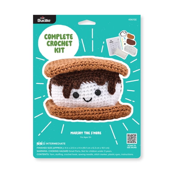 Bucilla Marshy the S'more Amigurumi Crochet Kit, 5 in