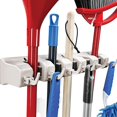 thumbnail image 1 of Garage Storage Systems - Soporte para fregonas y escobas HOME IT, color blanco roto, 1 of 7