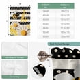 thumbnail image 6 of Spring Bees Daisy Balloon Curtains for Living Room/French Door, Rustic Tulips Dots Black Striped Burlap Tie Up Curtains 63 Inch Length Energy Saving Kitchen Curtains Shades for Windows 42"x63", 6 of 8