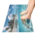 thumbnail image 5 of Haosy Sea Turtle and Island Bathroom Rugs Non Slip Absorbent Soft Plush Quick Dry Bath Mat, 39"x20", 5 of 8