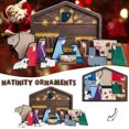 thumbnail image 4 of zanvin Home Decor, Nativity Puzzle With Wood Burned Design Wooden Puzzle Game Nativity Set Photo Frame, Gifts for Family, 4 of 6