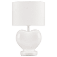 thumbnail image 1 of Bouclair White Heart Shaped Table Lamp, 1 of 10