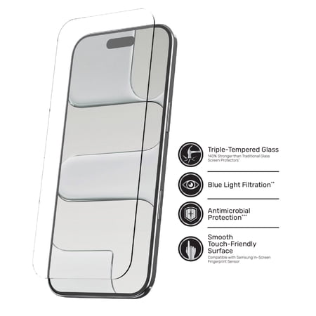 DuraGlass DefenseTech Glass Screen Protector with Blue Light Filtering for iPhone Air