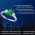 thumbnail image 2 of Gem Stone King 925 Sterling Silver Ring Nano Emerald Moissanite (1.21 Cttw), 2 of 7