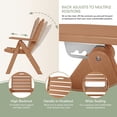 thumbnail image 5 of WestinTrends Azura HDPE Adjustable Highback Folding Outdoor Patio Dining Chairs Set of 2, Teak, 5 of 13