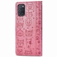 thumbnail image 3 of Étui à Rabat pour FOXDOCK OPPO A52 / A72 / A92, Chat Chien en Relief PU Cuir avec Fentes pour Cartes, Support, 3 of 6