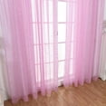 thumbnail image 4 of EXTRA 15% OFF Star Sheer Romantic Blackout Curtains for Bedroom 1 Panel, Pretty Pure Color Window Curtain for Kids Room, W39" x L106", 4 of 9