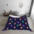 thumbnail image 6 of KLL Sea Jellyfish Print Fleece Throw Blanket, Horizontal Fleece Bedding Cute Soft Blankets Comfy Fleece Flannel Plush Home Decor for Couch & Bed -50"x40", 6 of 9