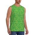 thumbnail image 2 of Pofeuu St Patrick's Day Print Men's Muscle T-Shirt, Sleeveless, Muscle Tank, Classic Muscle Tee Top For Men Casual Sleeveless Muscle T-Shirt Trendy Clothes-3X-Large, 2 of 7