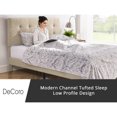 thumbnail image 4 of DeCoro Cambridge Upholstered Wooden Platform Bed Frame w/Headboard, Queen, Linen, 4 of 11