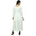 thumbnail image 3 of Bimba Women's Cotton Smocked Waist Long Casual Maxi Dress, 3 of 4