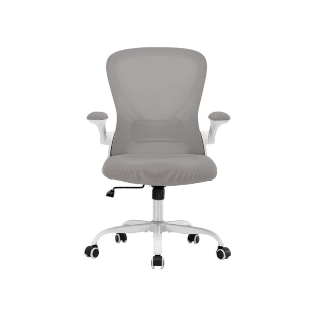 Silla de Oficina Bluelander, Silla Ergonómica, Altura Ajustable Reclinable 90°, Soporte Lumbar, Descansabrazos, Gris