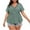 Green, variant on Maplenight Womens Plus Size Tops 2025 Flowy Peplum Tops for Women Oversized Dressy Short Sleeve Lace V Neck Babydoll Tops