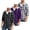 BlackGrey;Purple;WhiteBlack, variant on 3 Pack Men's Hooded Flannel Shirts Casual Button Down Plaid Shirt Long Sleeve with Pockets, Size L