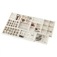 thumbnail image 6 of Velvet Jewelry Display Tray for Drawer Bracelet Earring Rings Jewelry Storage Box Organizer Case Holder Jewelry Display Boxes Beige- (1grid), 6 of 6