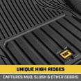 thumbnail image 6 of Cat® ToughLiner™ Rubber Car Floor Mats for Auto Truck SUV & Van, Full Custom Trim to Fit Liners, Advanced Performance Heavy Duty Odorless Car Mats, All Weather Protection, Black, 6 of 9