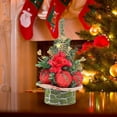 thumbnail image 6 of TISHITA Artificial Tabletop Christmas Tree Mini Xmas Tree Desk Christmas Tree Potted Plants for Party, Shelf, Indoor,Holiday,Birthday Red, 6 of 8