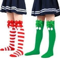 thumbnail image 4 of LYMAYTER Kids Toddler Girls Christmas Socks Fall Winter Knee High Socks Toddler Long Socks Fun Gift Cute Tall Animal Socks for Girls Mid-Tube Socks Multiple Choice, 4 of 8
