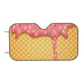 thumbnail image 4 of Uemuo Pink Ice Cream Pattern Accordion Car Windshield Sun Shade, Foldable Reflective Sun Visor for Car, Reflector Windshield Sunshade-Medium, 4 of 7