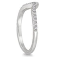 thumbnail image 2 of SZUL Women's 1/6 Carat TW Curved Diamond Wedding Band in 14K White Gold (I-J Color, I2-I3 Clarity), 2 of 3