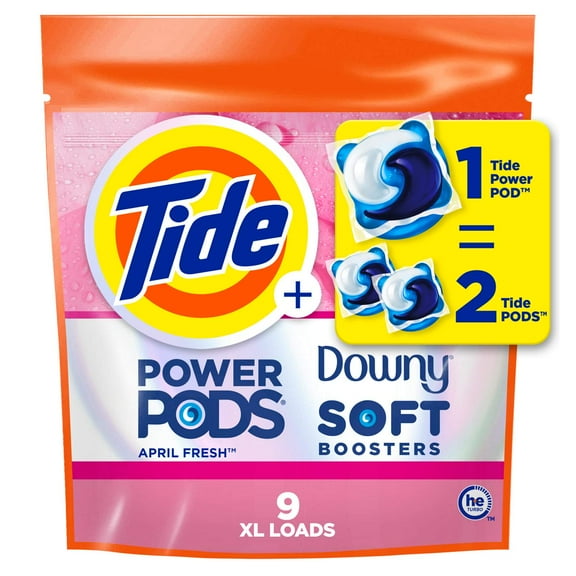 2X - Tide Power PODS Downy April Fresh Laundry Detergent Pacs 9 ct