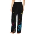 thumbnail image 2 of Bixox Women's Color Musical Notes Patterned Pajama Pants Loungewear, 2 of 5