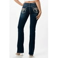 thumbnail image 3 of Grace in LA Women's Western Cow Skull Embellished Pockets Bootcut Stretch Jeans (27), 3 of 3