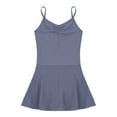 thumbnail image 2 of iixpin Kids Girls Gymnastic Ballet Dance Leotard Dress Lyrical Dance Costume Modern Performance Dancewear Purple-grey 3-4, 2 of 7