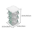 thumbnail image 3 of Bxaolu 4-Tier Shoe Rack, Stackable Shoe Storage Organizer for Bedroom Entryway, Detachable&nbsp;Shoe Rack, Shoe Slots Organizer Shelf, Easy Clean Shoe Tower Rack, Blue, 3 of 6