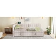 thumbnail image 5 of [Modern Design] Full Size Upholstered L-Shaped Daybed & Twin Trundle, USB - Beige, 5 of 22