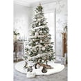 thumbnail image 4 of Falda con forma de árbol de Navidad MINGTAI, piel sintética blanca como la nieve, 122 cm, 4 of 6