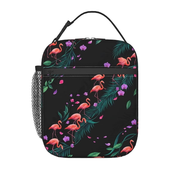 Flamingo Lunch Bag For Woman - Flamingos Theme Leakproof Insulated Thermal Lunchbox, Portable Reusable Lunch Box For Work Picnic Office Travel