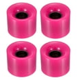 thumbnail image 1 of Unique Bargains Roues de Longboard 60mm Roues de Planche à Roulettes Roues de Rue pour Skateboards Roues de Cruiser 78A, Rouge Rose Lot de 4, 1 of 4