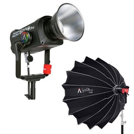 UPC: 0192223223394 | Light Storm 600c Pro 600W RGBWW LED Light  Gold Mount with Light Dome 150 Bowens Mount Softbox